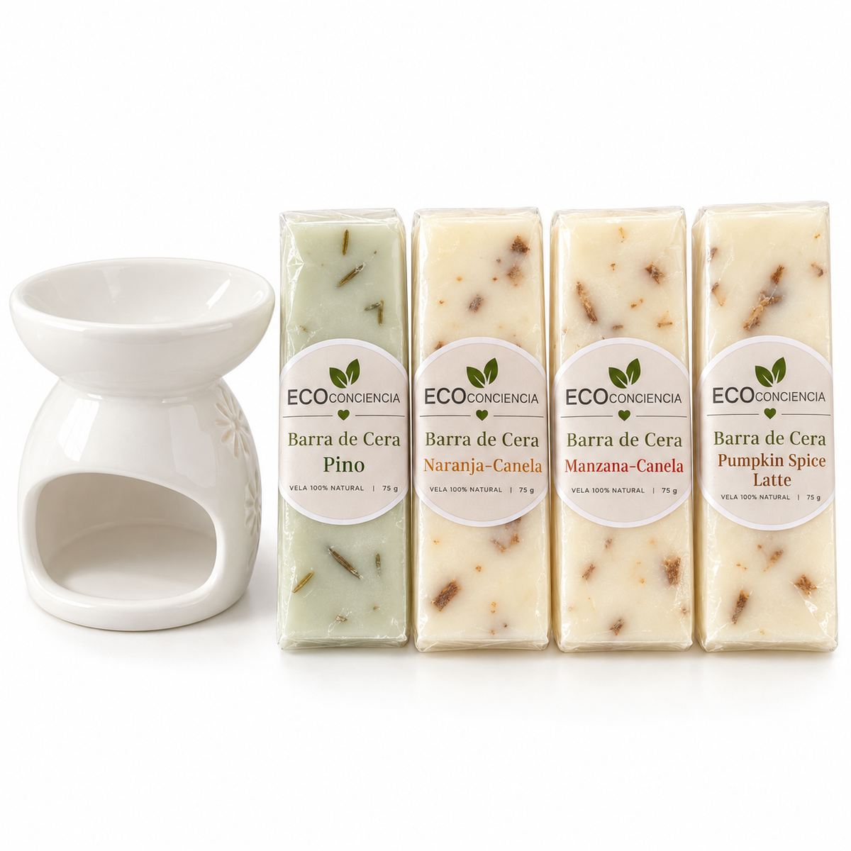 Kit Regalo Wax Melt con Hornito en caja de regalo navideña Eco Conciencia