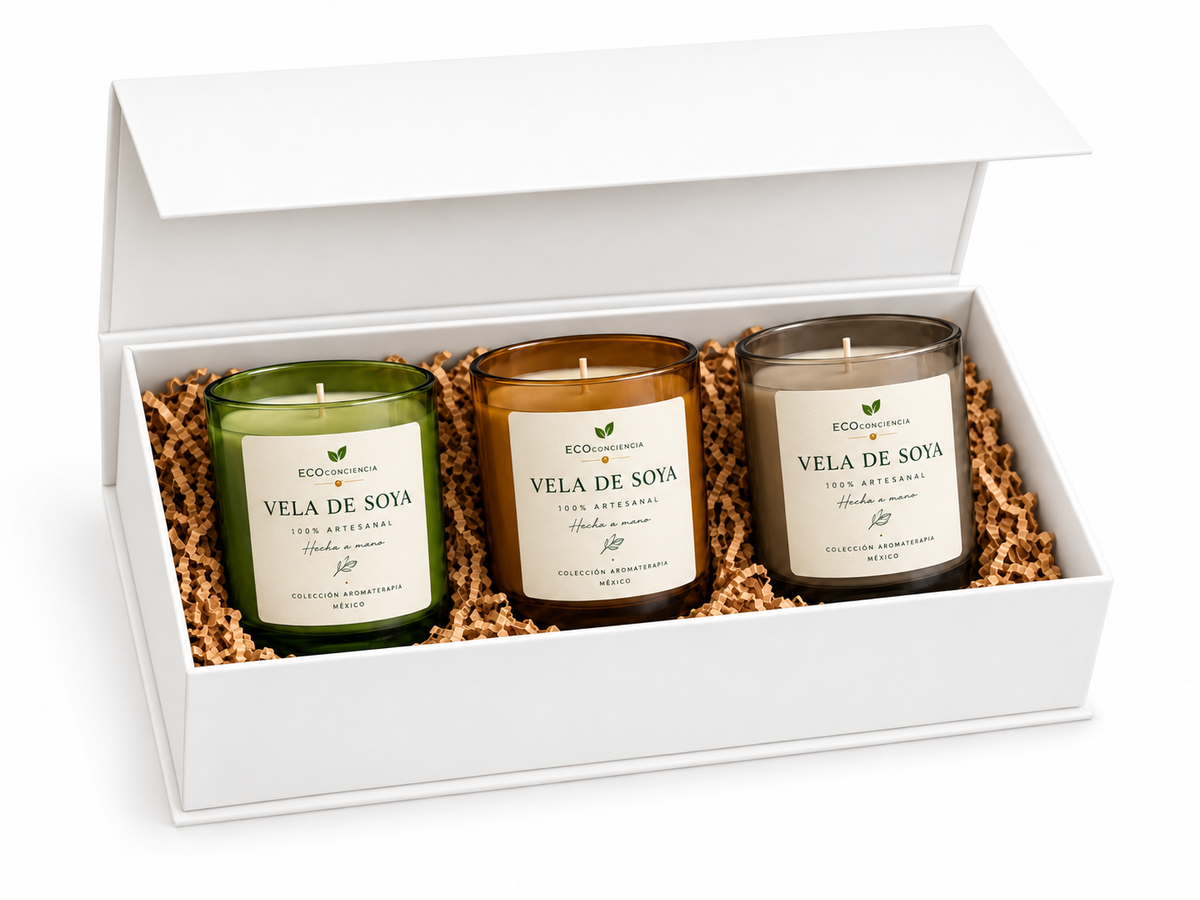 Colección 3 Velas Aromáticas de Regalo