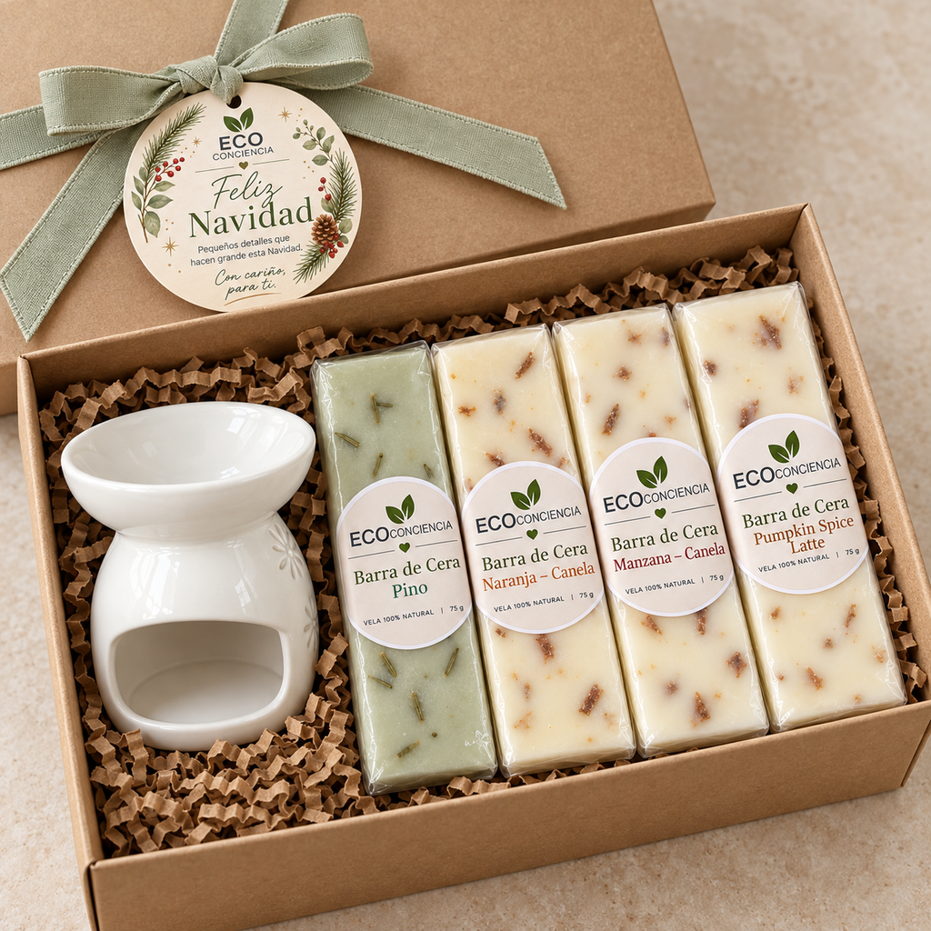 Kit Regalo Wax Melt con Hornito Blanco Eco Conciencia