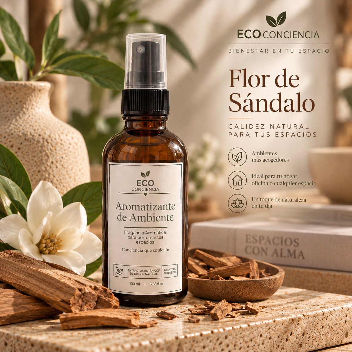 Aromatizante Eco Conciencia Flor de Sándalo