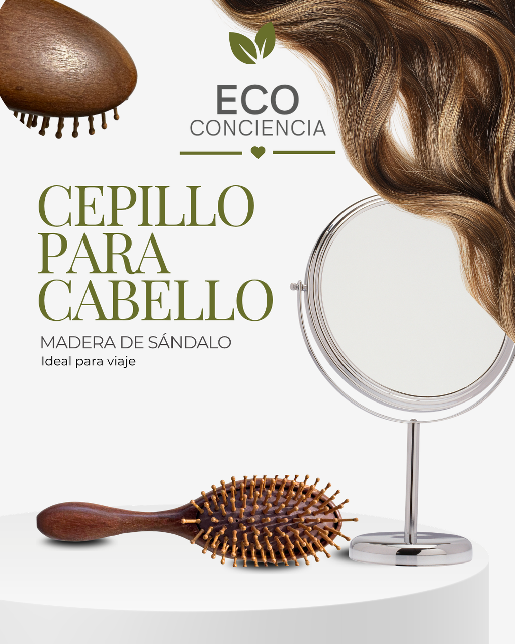 Cepillo Compacto para Cabello