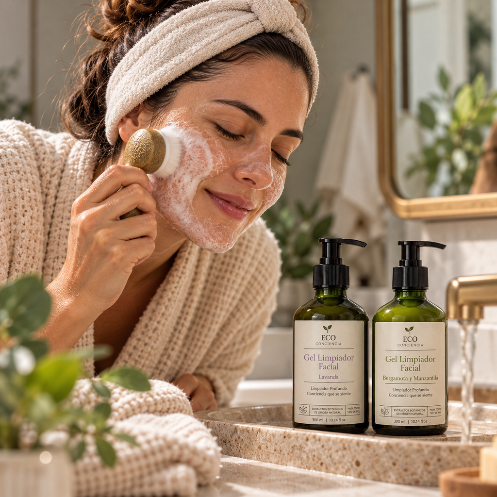 Cepillo Facial Exfoliante Natural • Mango de Coco