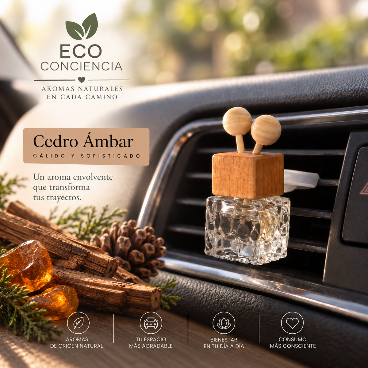 Difusor para Coche Aroma Ambar