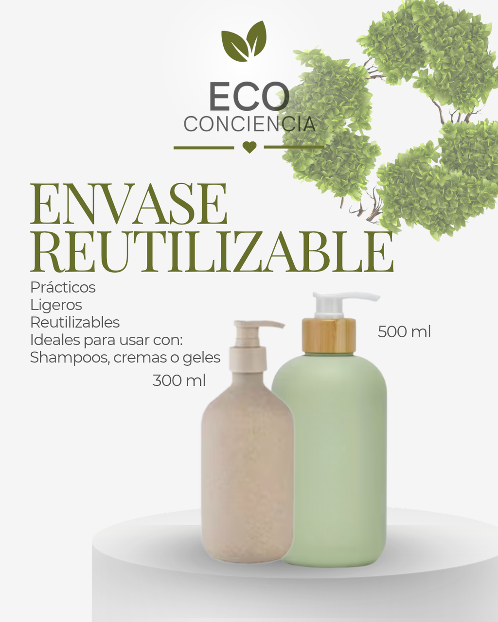 Pack 2 Botellas Plástico Reutilizables